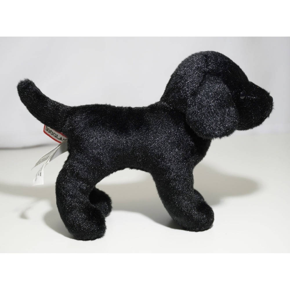 Douglas Brewster Black Lab Dog 8" Stuffed Plush Animal Labrador Retriever Puppy - Picture 4 of 6
